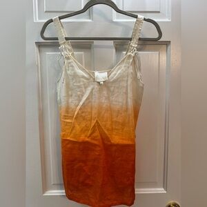 La Perla NWOT Linen Ombre Tank IT 44 US M Cream Orange